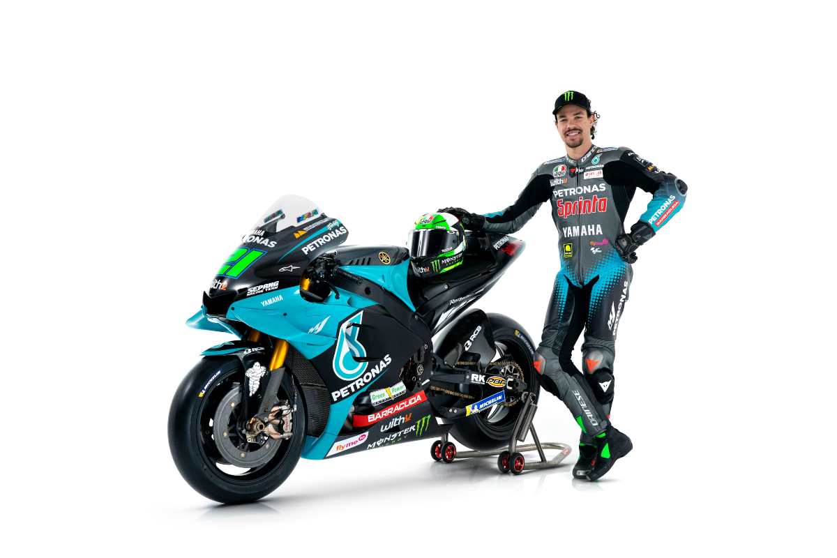 Franco Morbidelli accanto alla sua M1