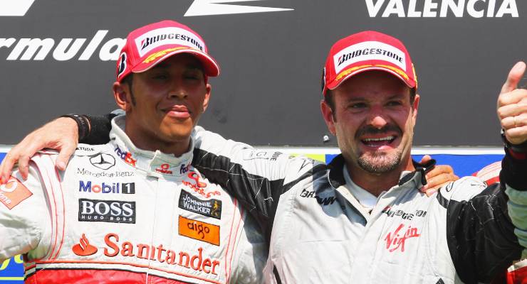 Lewis Hamilton e Rubens Barrichello