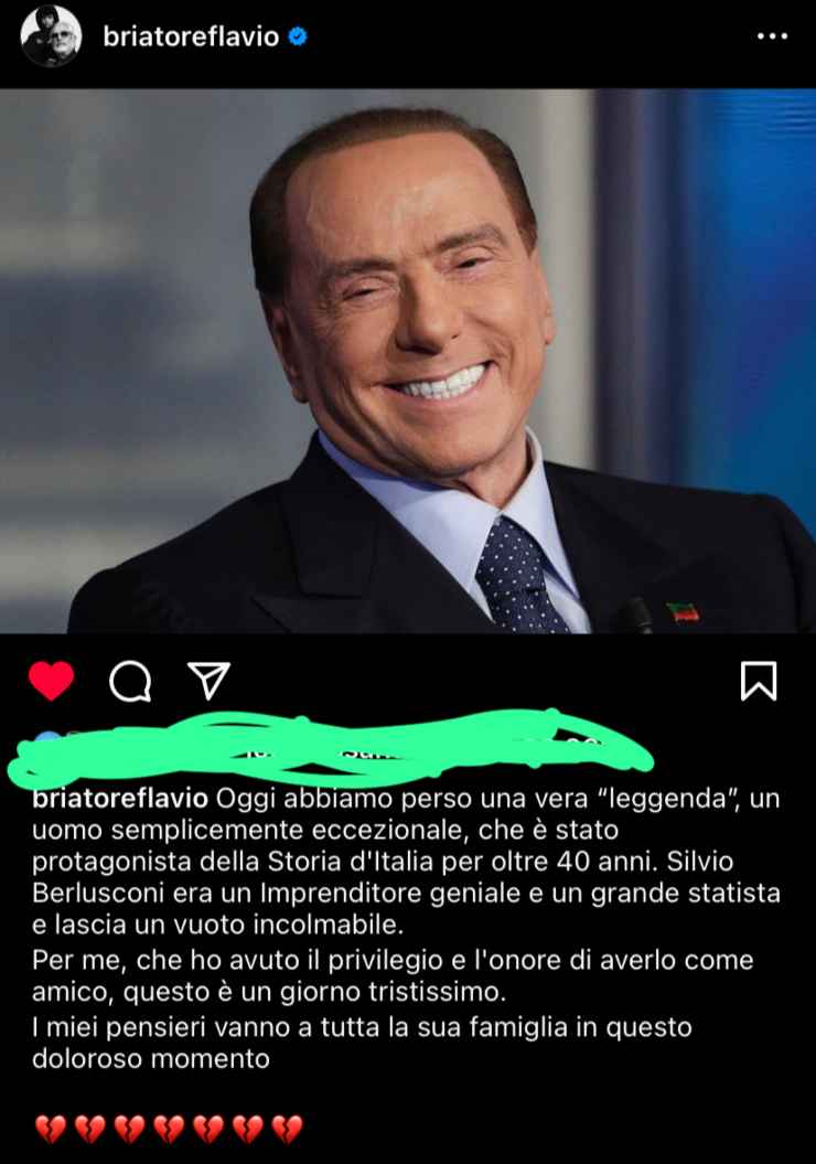 Briatore Berlusconi l'omaggio