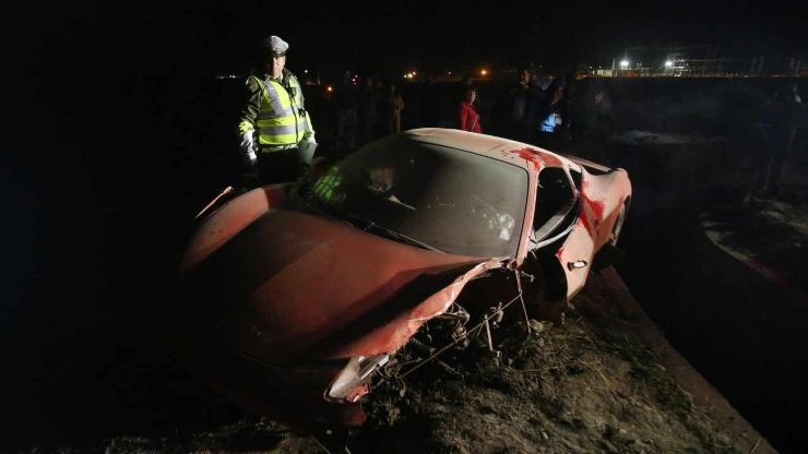 Ferrari 458 Italia distrutta da Vidal