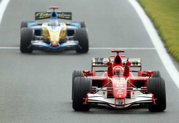 Michael Schumacher e Fernando Alonso vecchi rivali