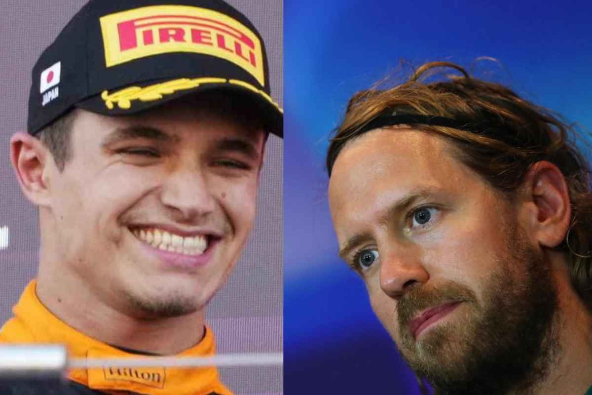 F1 Lando Norris e Sebastian Vettel presa in giro