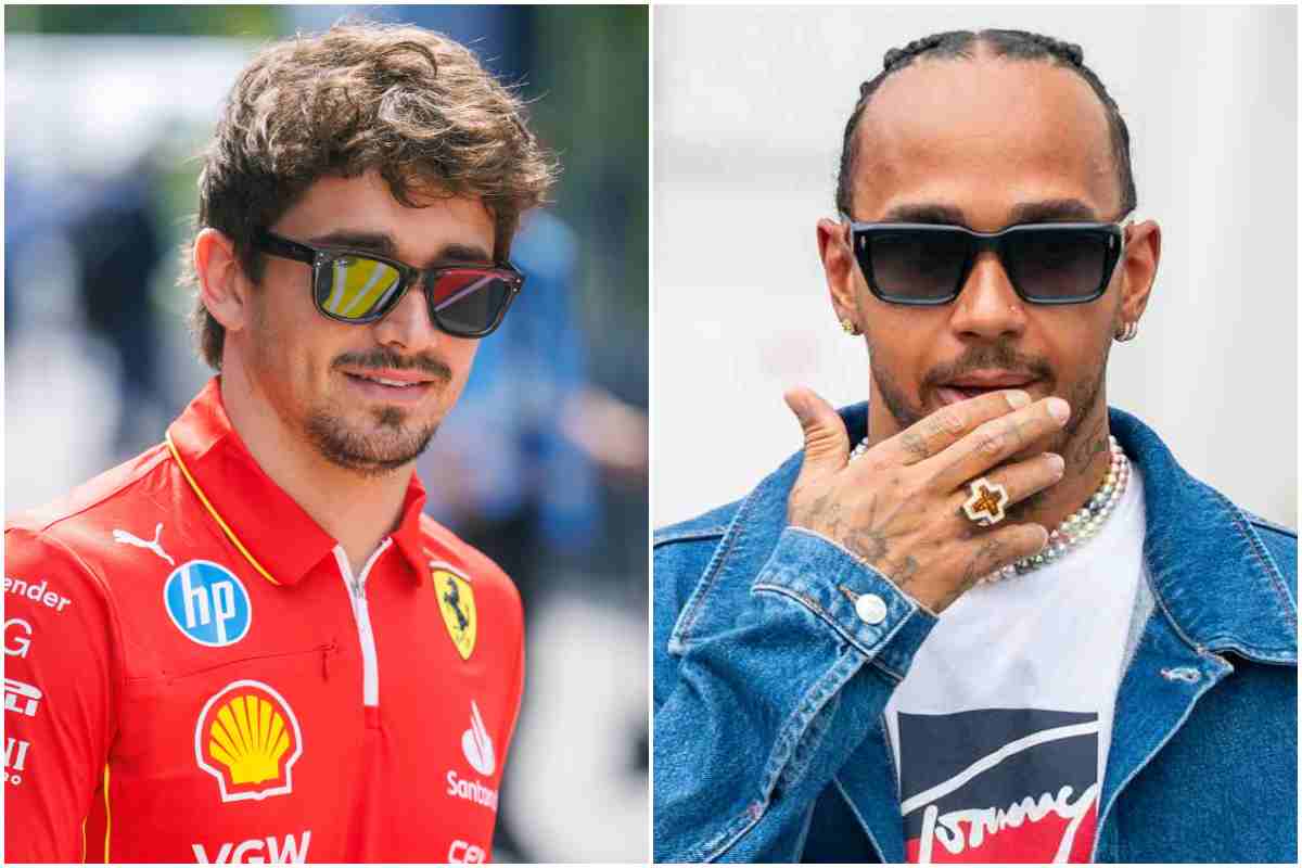 Charles Leclerc e Hamilton Ferrari